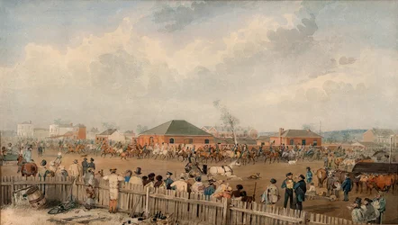 Expédition terrestre de Sturt quittant Adélaïde, 10 août 1844